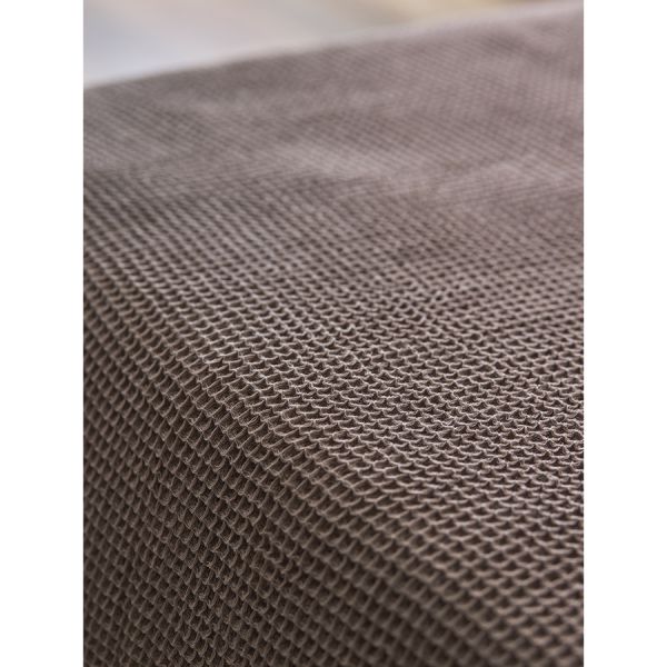 Покрывало вафельное из хлопка серо-бежевого цвета из коллекции essential, 230х250 см Tkano