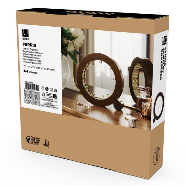 Органайзер для украшений ferris, D19 см, орех Umbra
