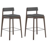 Набор из 2 полубарных стульев aska рогожка венге/темно-серый