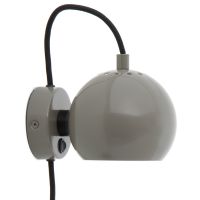 Лампа настенная ball, D12 см, серая глянцевая