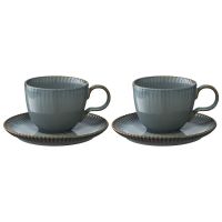Набор из двух чайных пар темно-серого цвета из коллекции kitchen spirit 275 мл
