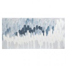 Панно декоративное с ручной росписью by feel, 140х70 см, серо-голубое Bergenson Bjorn