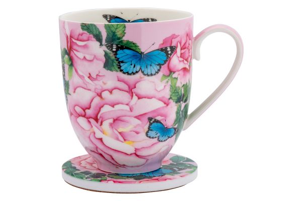 Кружка с подставкой Розы 0,4 л Maxwell & Williams