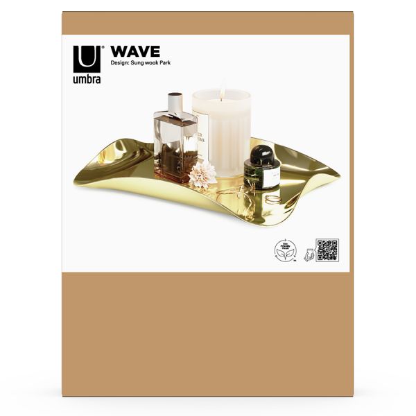 Поднос для сервировки wave, латунь Umbra