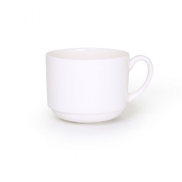 Чайная пара банкетная 250 мл, белый костяной фарфор, АККУ