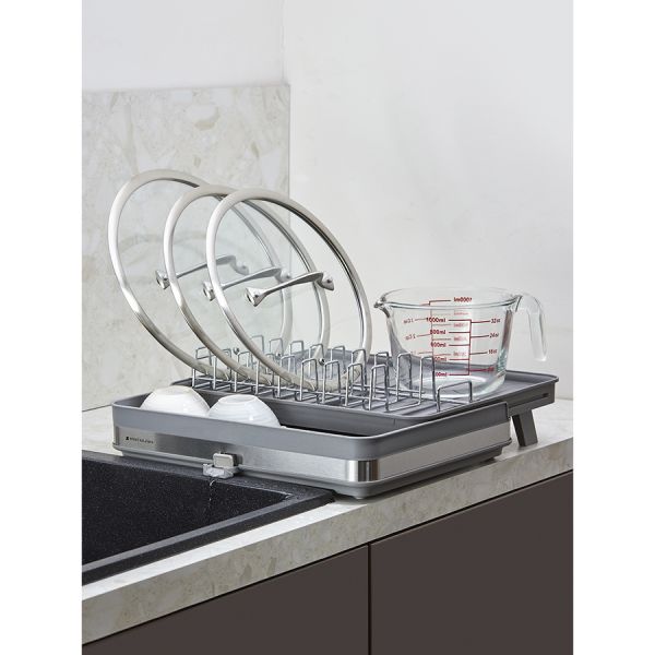 Сушилка для посуды atle раздвижная большая, серая Smart Solutions