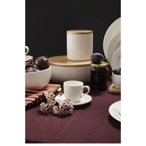 Салатник с бамбуковой крышкой soft ripples, dual glazing, D22 см Liberty Jones