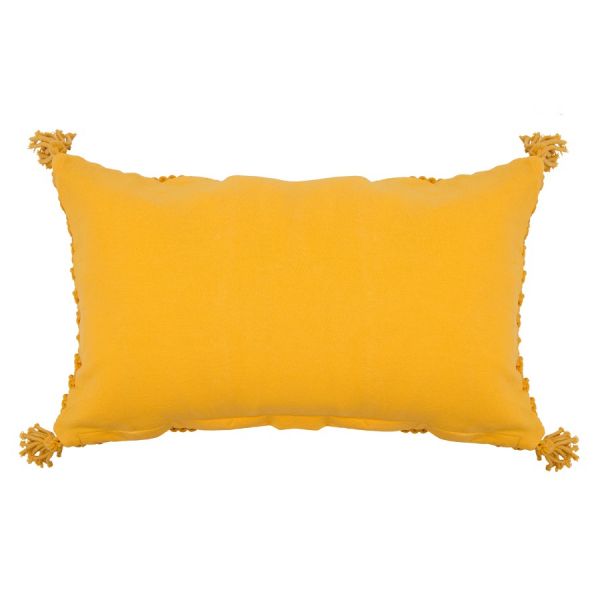 Чехол на подушку макраме горчичного цвета из коллекции ethnic 35х60 см