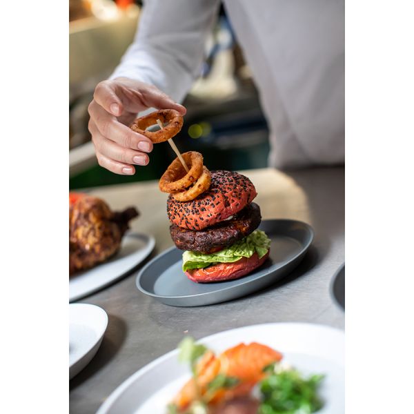 Тарелка connect organic 20,5 см темно-серая