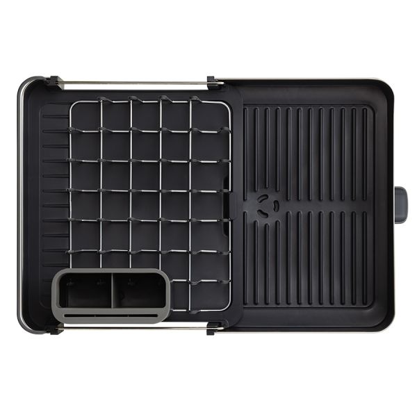 Сушилка для посуды раздвижная extend steel серая