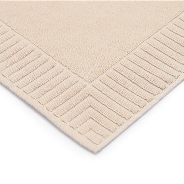 Коврик для ванной с фактурным бортиком кремового цвета из коллекции essential, 50x80 см Tkano