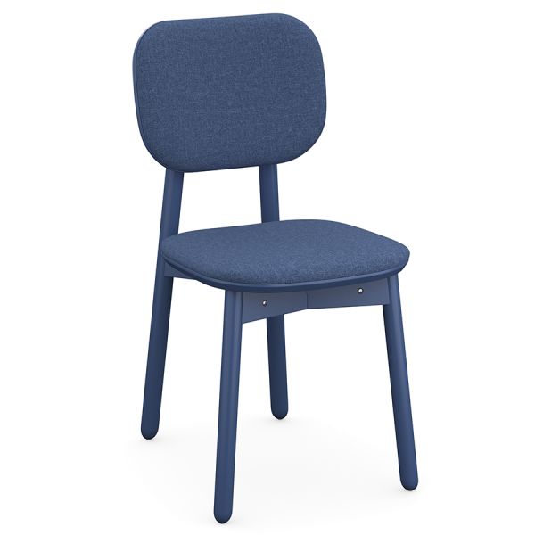 Стул с обивкой saga, рогожка, синий Latitude