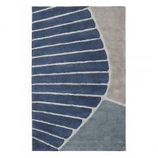 Ковер из хлопка с рисунком tea plantation серого цвета из коллекции terra, 160х230 см Tkano