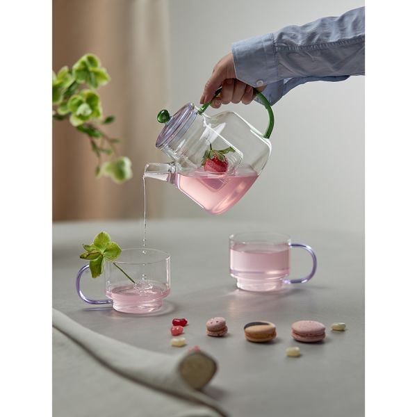 Набор кружек orb 400 мл, прозрачные/фиолетовые, 2 шт Liberty Jones