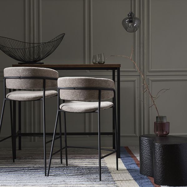 Стул полубарный helning, мягкий шенилл, капучино Bergenson Bjorn