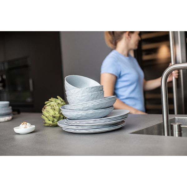 Тарелка суповая club organic 22 см синяя