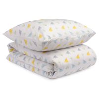 Комплект постельного белья из сатина с принтом dinosauria world из коллекции tiny world, 110х140 см Tkano