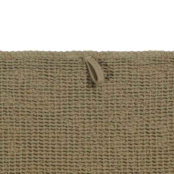 Полотенце для рук из умягченной вафли цвета хаки из коллекции essential, 50x90 см Tkano