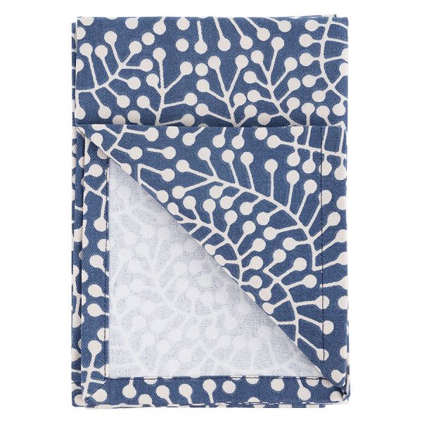 Набор из двух салфеток сервировочных темно-синего цвета с принтом Спелая Смородина из коллекции scandinavian touch, 45х45 см