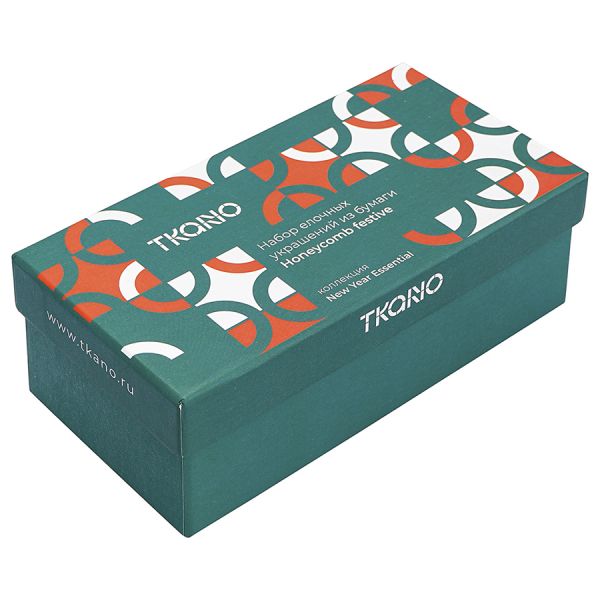 Набор елочных украшений из бумаги honeycomb festive из коллекции new year essential Tkano