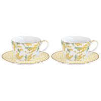 Набор кофейных чашек с блюдцем mimosa, 100 мл, 2 шт Easy Life
