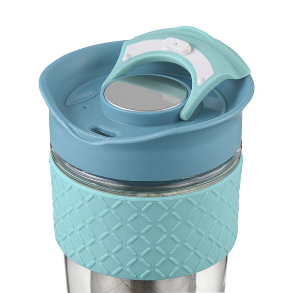 Кружка с ситечком jaunt, 540 мл, голубая