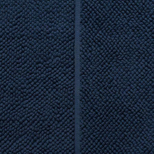 Коврик для ванной ворсовый из чесаного хлопка темно-синего цвета из коллекции essential