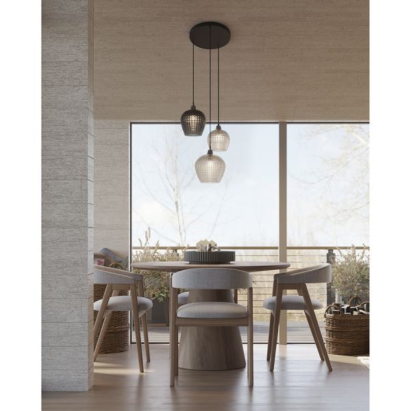 Светильник подвесной каскадный aurora, D50 см, серый/прозрачный Bergenson Bjorn