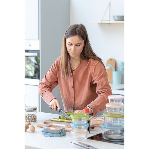 Контейнер для запекания, хранения и переноски продуктов в чехле, 1050 мл, зеленый Smart Solutions