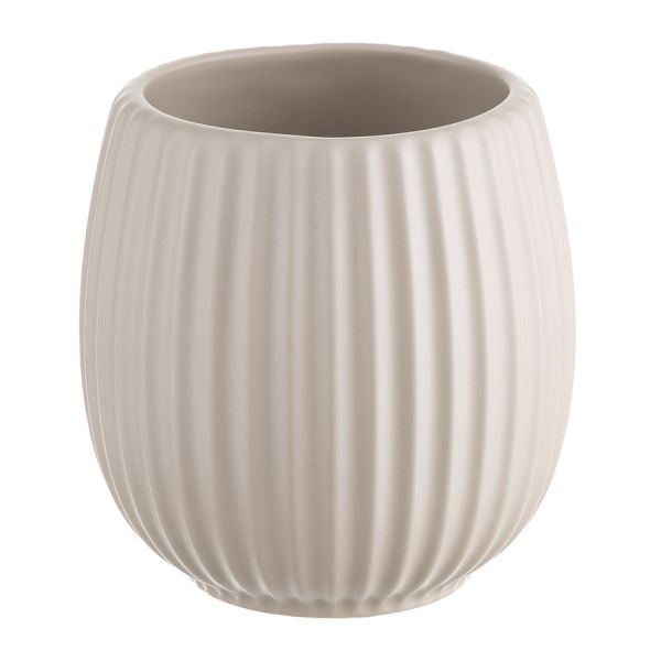 Горшок цветочный кремового цвета из коллекции edge, 1,2л