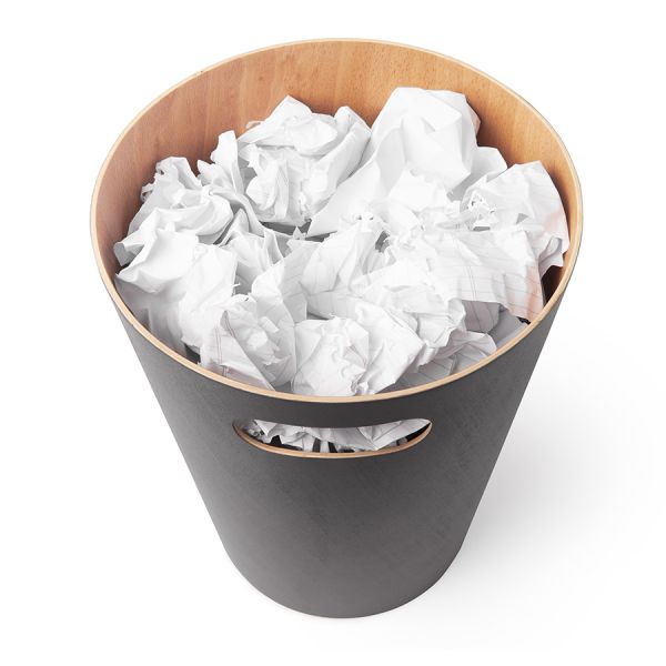 Корзина для мусора Woodrow серая