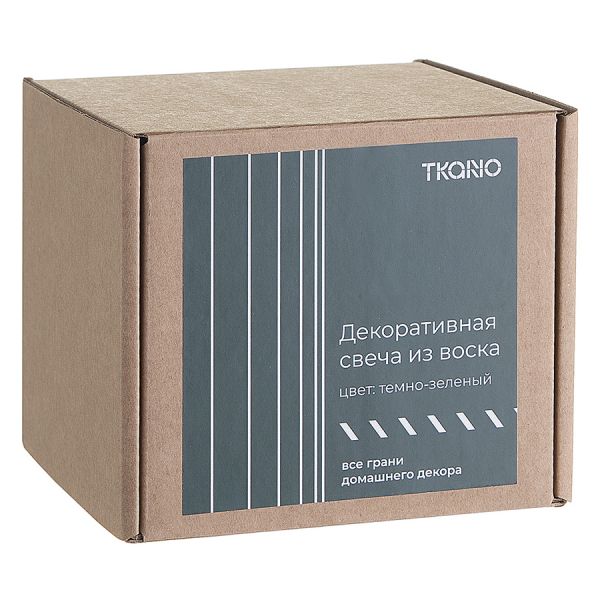 Свеча декоративная темно-зеленого цвета из коллекции edge, 10,5см Tkano