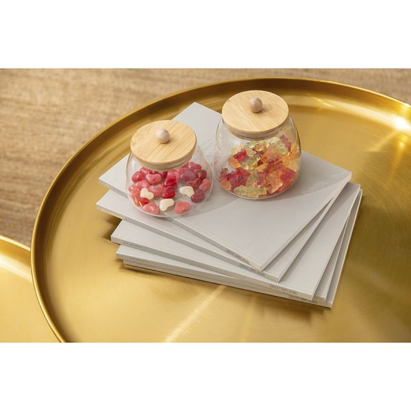 Стол кофейный dahl D70 см латунь/зеленый