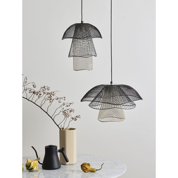 Светильник подвесной vinger, D48х30 см, черный/серый/белый Bergenson Bjorn