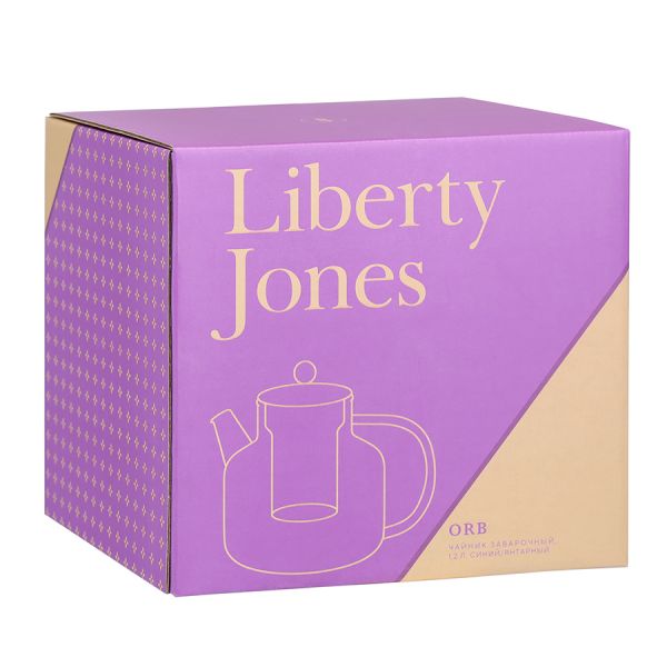 Чайник заварочный orb 1.2, синий/янтарный Liberty Jones