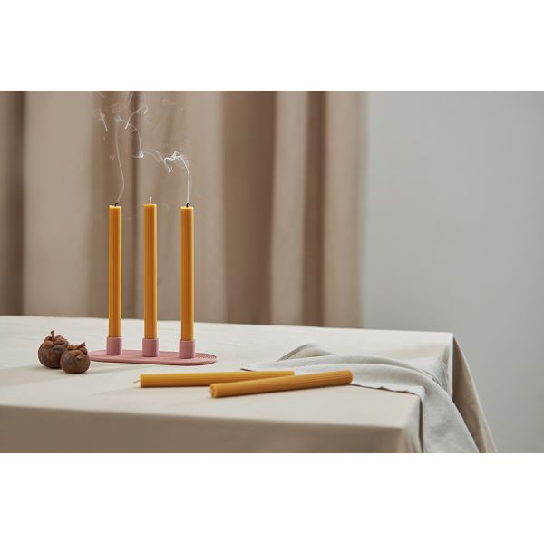 Набор из двух свечей цвета карри из коллекции edge, 24,5 см Tkano