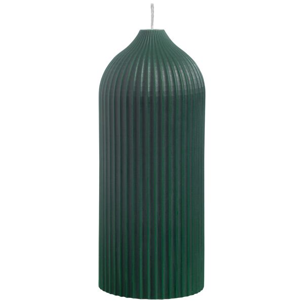 Свеча декоративная темно-зеленого цвета из коллекции edge, 16,5см Tkano