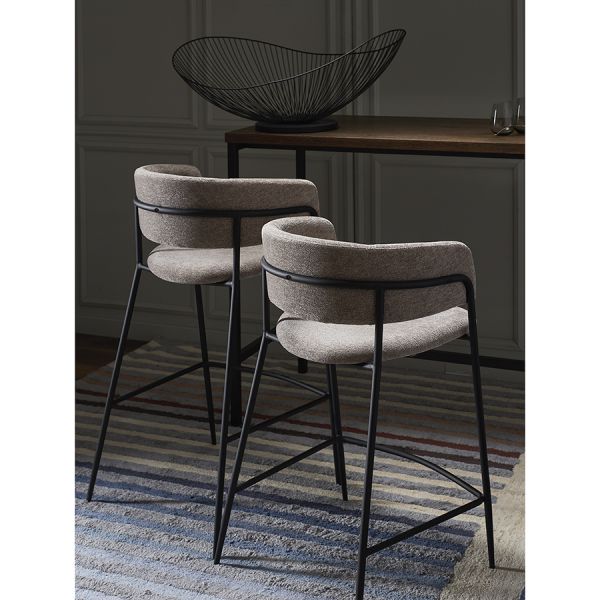 Стул барный helning, мягкий шенилл, капучино Bergenson Bjorn