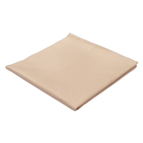 Скатерть жаккардовая бежевого цвета из хлопка с вышивкой из коллекции essential 180х180 см