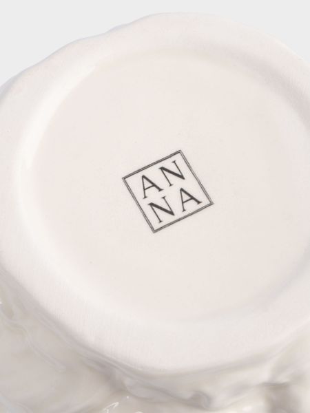 Ваза для цветов 20 см, керамика, молочная, Цветы, Blossom
