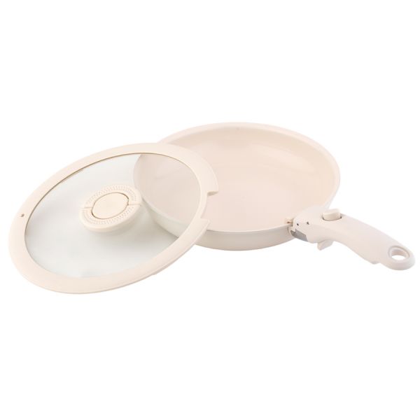 Набор посуды для приготовления со съемной ручкой smart ceramic, 7 предметов, цвета топленого молока Smart Solutions
