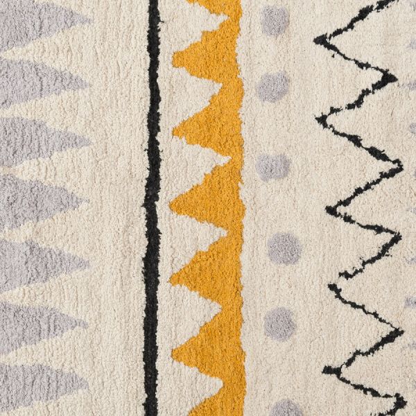 Ковер из хлопка с контрастным этническим орнаментом из коллекции ethnic 120x180 см