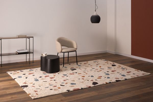 Ковер из хлопка terrazzo poetry из коллекции ethnic 200x300 см Tkano