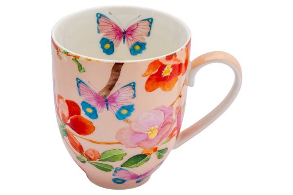 Кружка с подставкой Камелии на розовом 0,4 л Maxwell & Williams