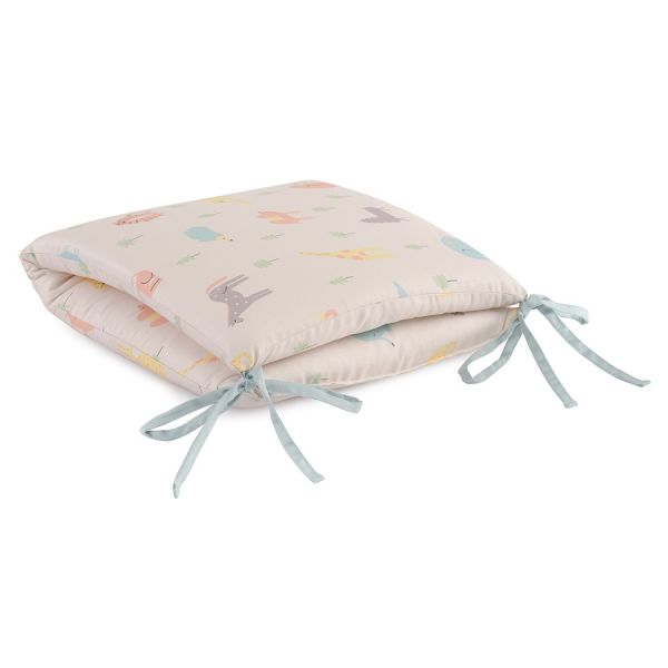 Бортик в кроватку из сатина с принтом animalia world из коллекции tiny world 360х35х5 см