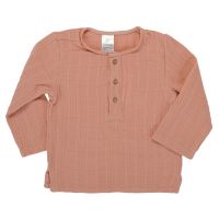 Рубашка из хлопкового муслина цвета пыльной розы из коллекции essential 18-24m TK20-KIDS-SHI0012