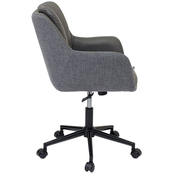 Стул на колесиках allar, экокожа, рогожка, серый Bergenson Bjorn