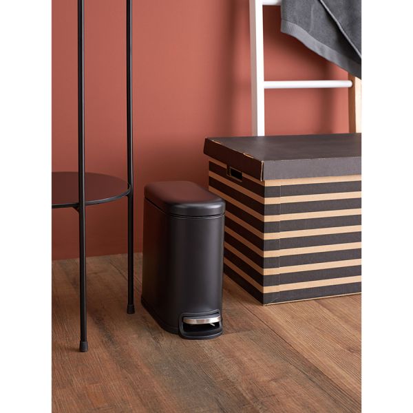 Ведро мусорное с педалью, графит, 5 л Smart Solutions