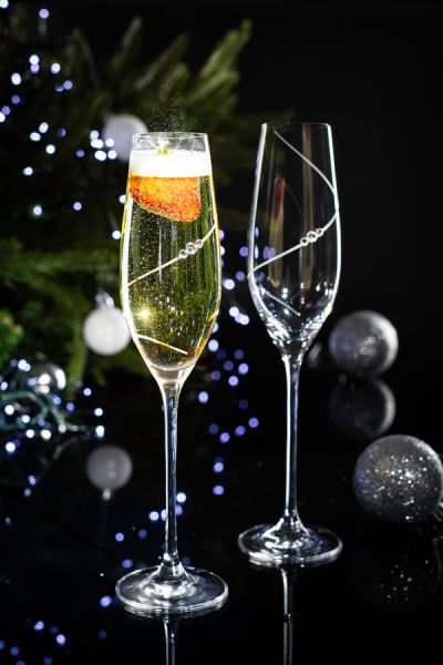 Набор бокалов для шампанского Силуэт 0,21 л, 2 шт Diamante