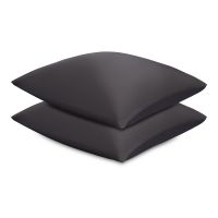 Набор наволочек из премиального сатина темно-серого цвета из коллекции essential, 70х70 см Tkano